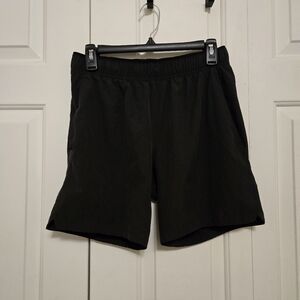 Skora Mens Quick Dry Black Unlined Athletic 7" Inseam Shorts Size Small